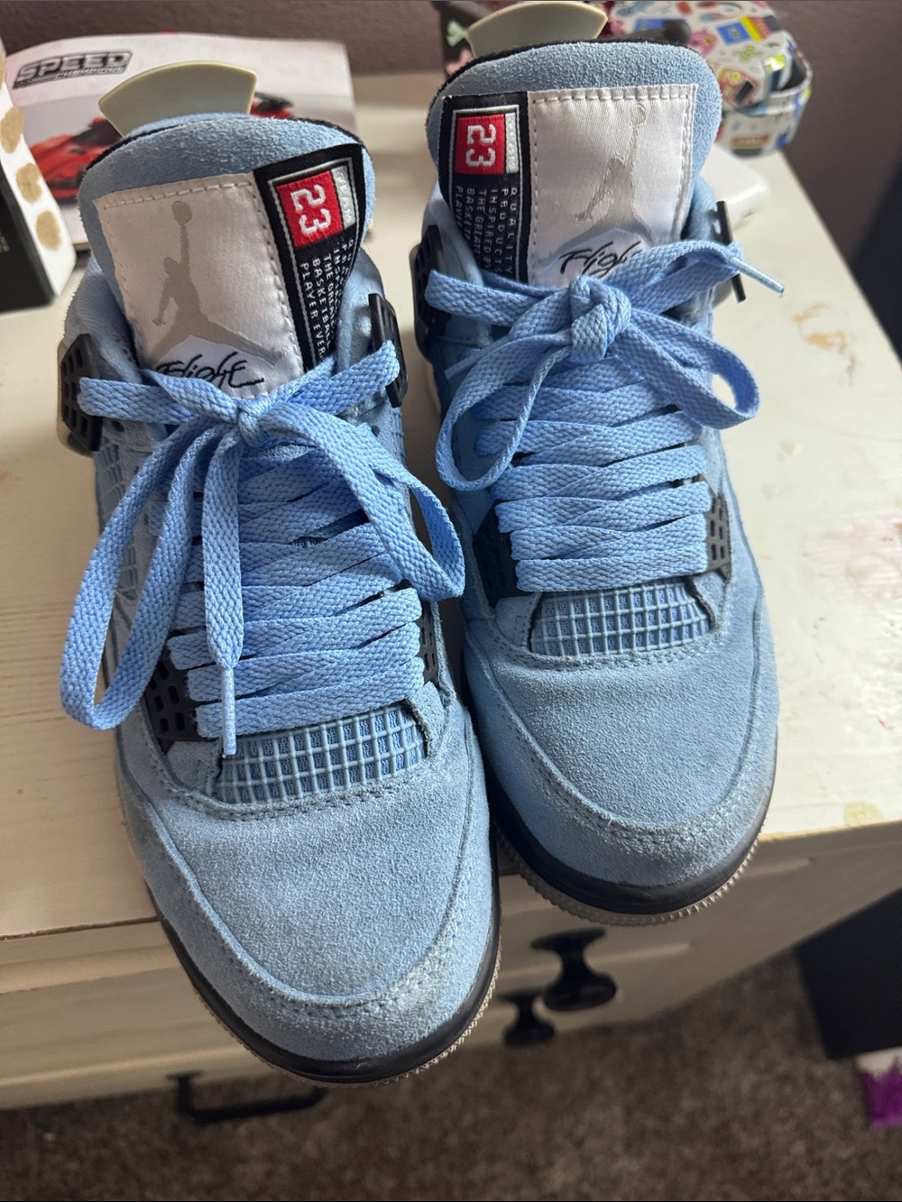 Jordan Light Blue Suede Sneakers